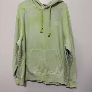 The North Face Men's Hoodie Green Toe Dye Sweatshirt Size XL Vintage